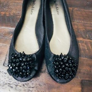 Katie & Kelly Black Ballet Flats